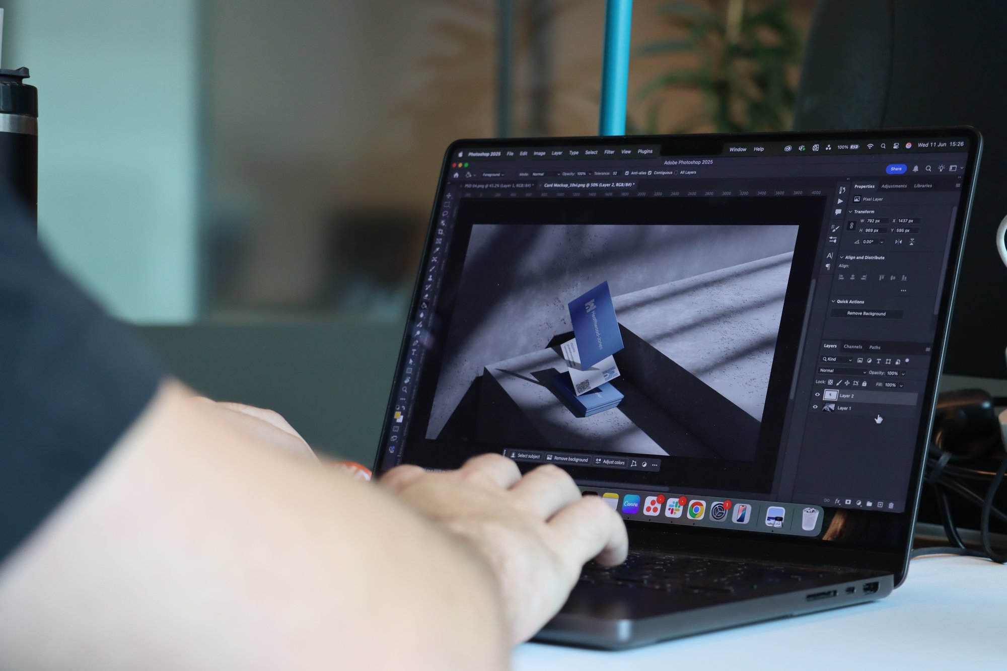 Design and creativity office laptop